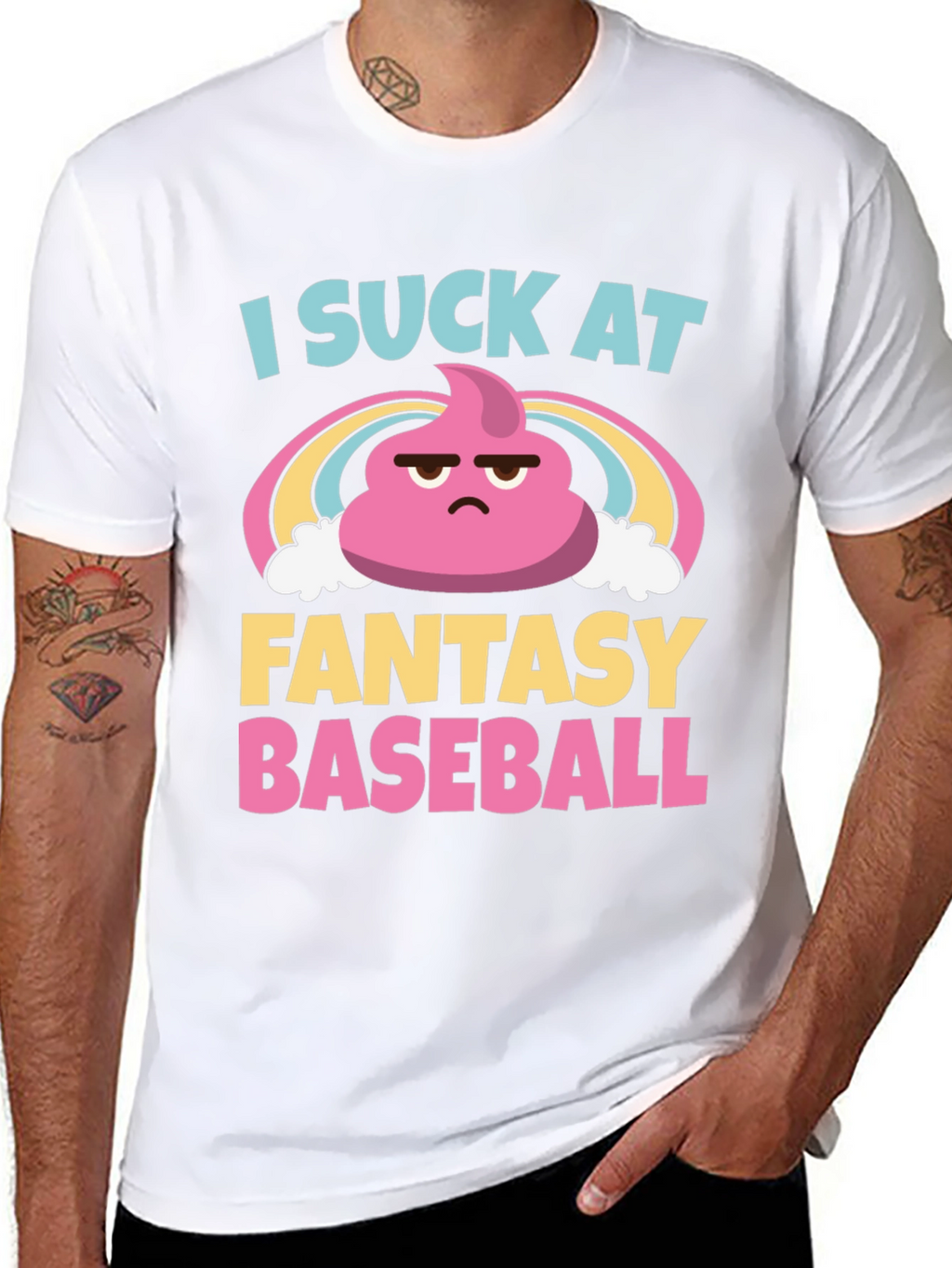 I Suck At Fantasy Baseball Graphic T-Shirt