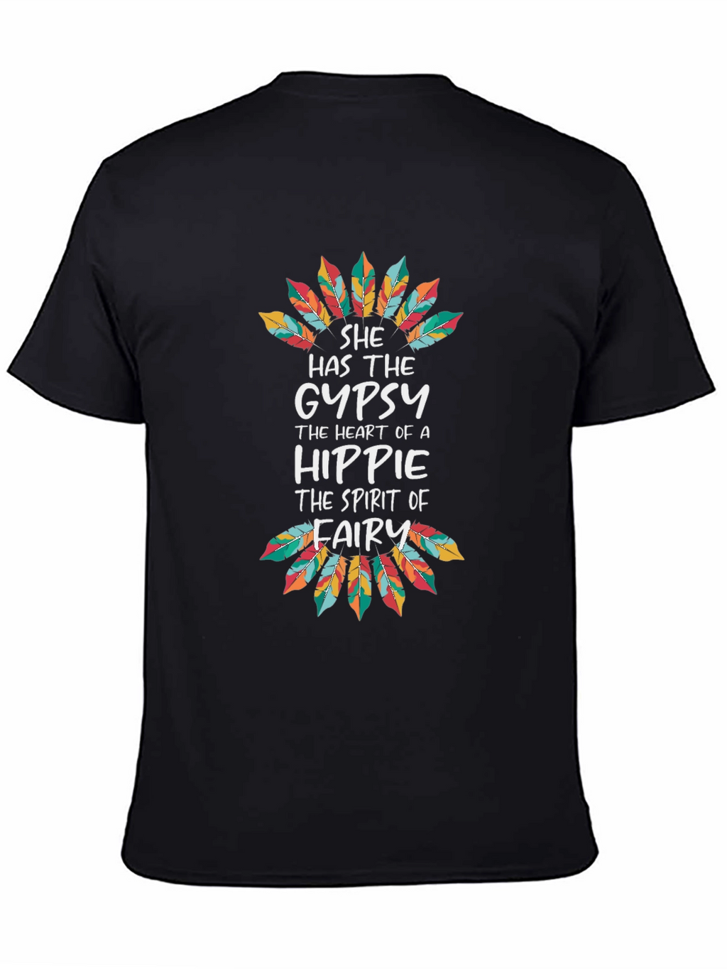 Gypsy Heart Hippie Spirit T-Shirt - Black