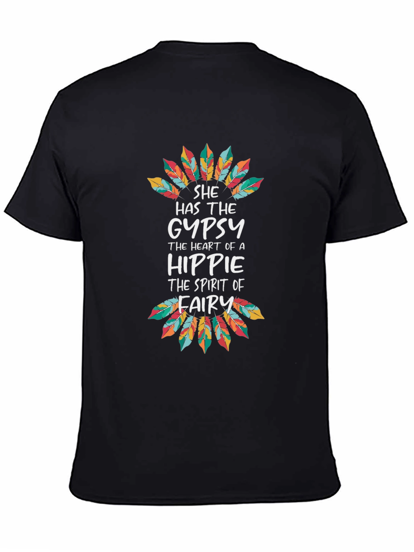 Gypsy Heart Hippie Spirit T-Shirt - Black