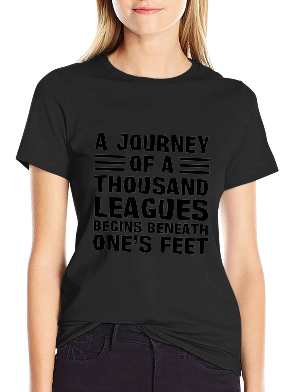 Journey of a Thousand Leagues Black T-Shirt