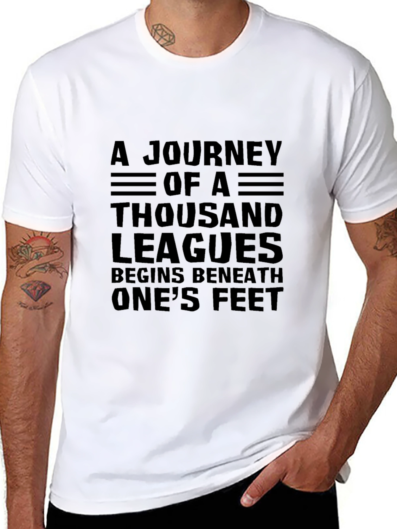Journey of a Thousand Leagues Black T-Shirt