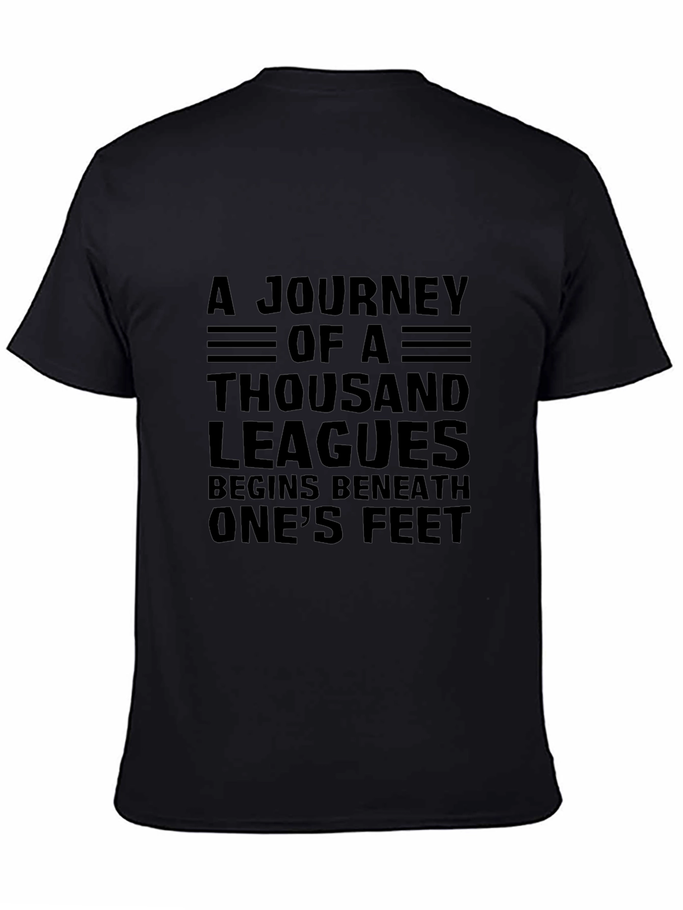 Journey of a Thousand Leagues Black T-Shirt