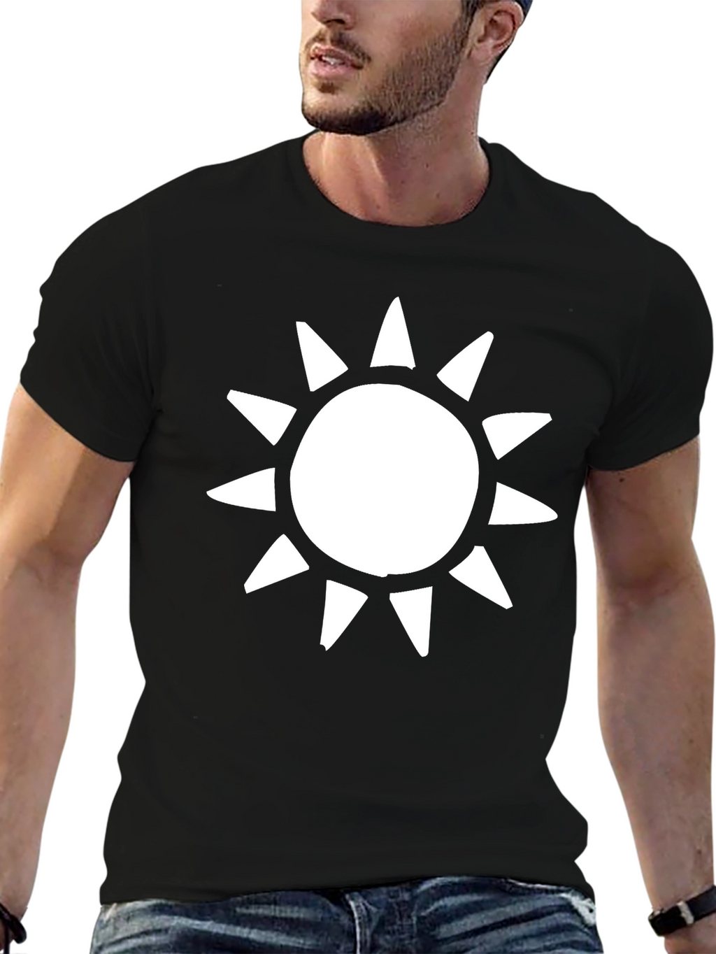 Radiant Sun Graphic Black T-Shirt