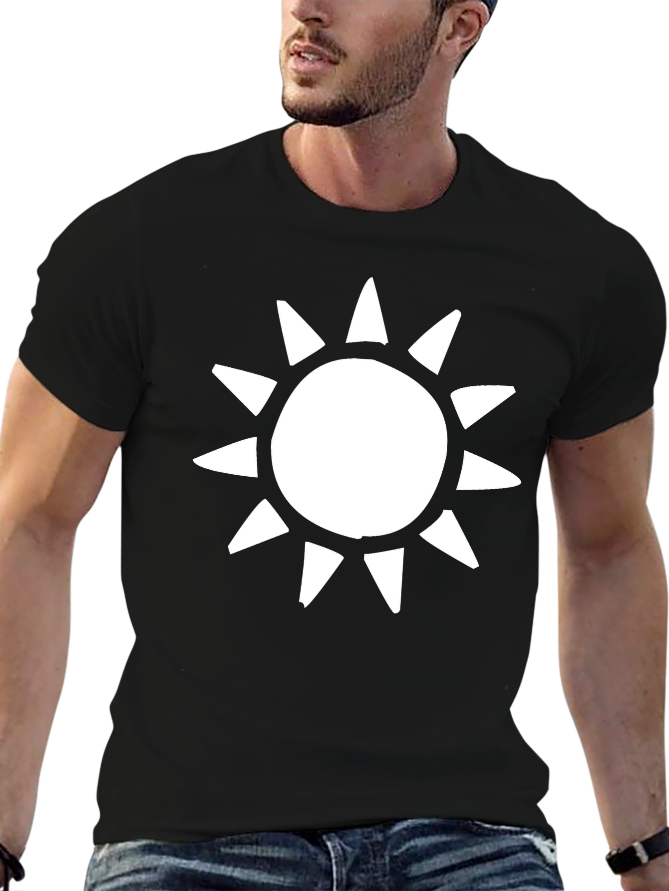 Radiant Sun Graphic Black T-Shirt