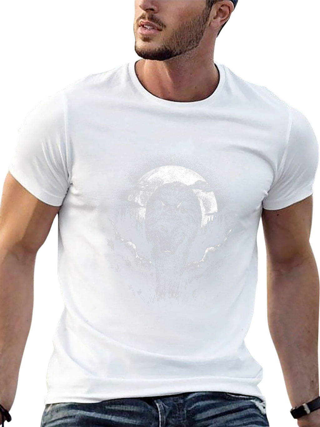Wolf Moon Graphic Tee - Dark & Edgy Style
