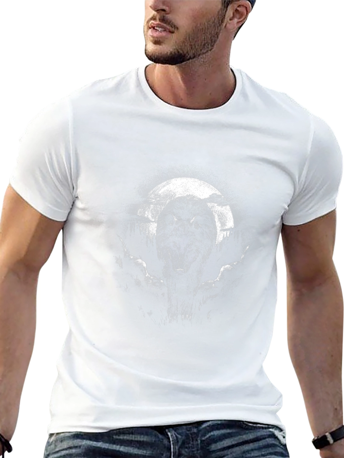Wolf Moon Graphic Tee - Dark & Edgy Style