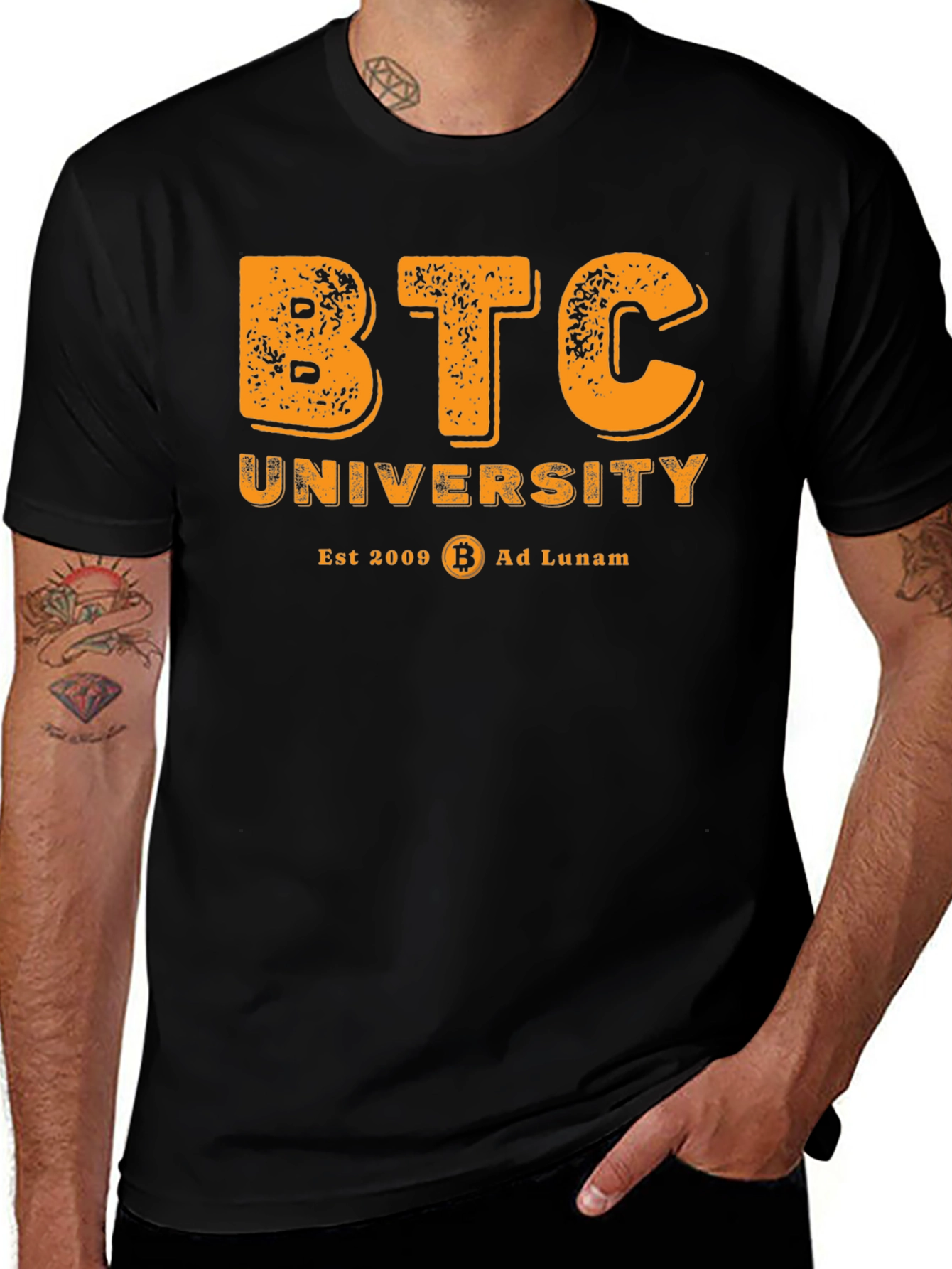 BTC University T-Shirt - Bitcoin Crypto Tee