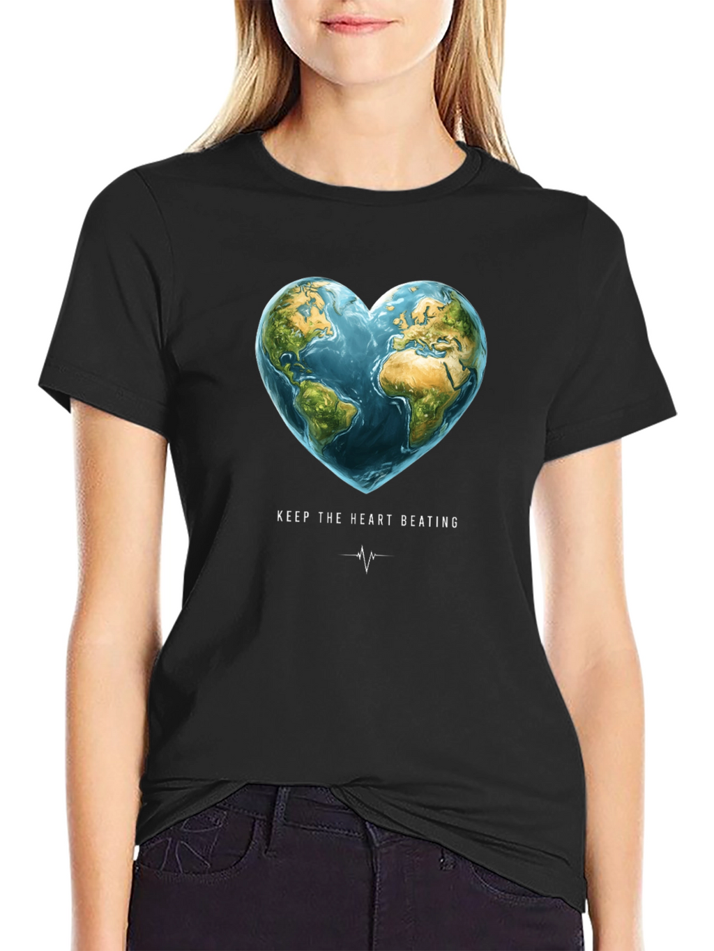Earth Heartbeat Graphic Tee - Keep The Heart Beating