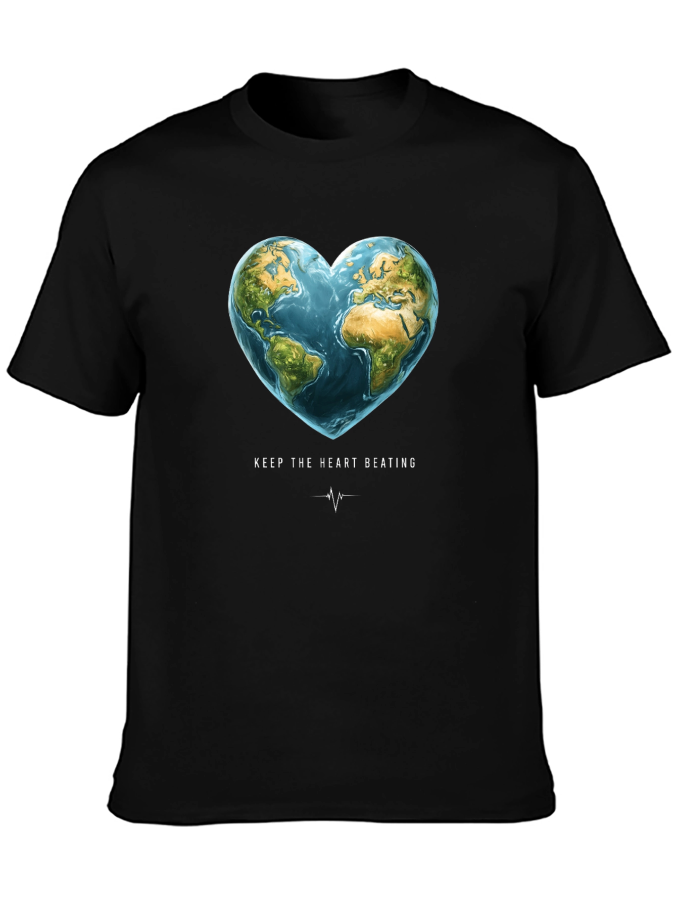 Earth Heartbeat Graphic Tee - Keep The Heart Beating