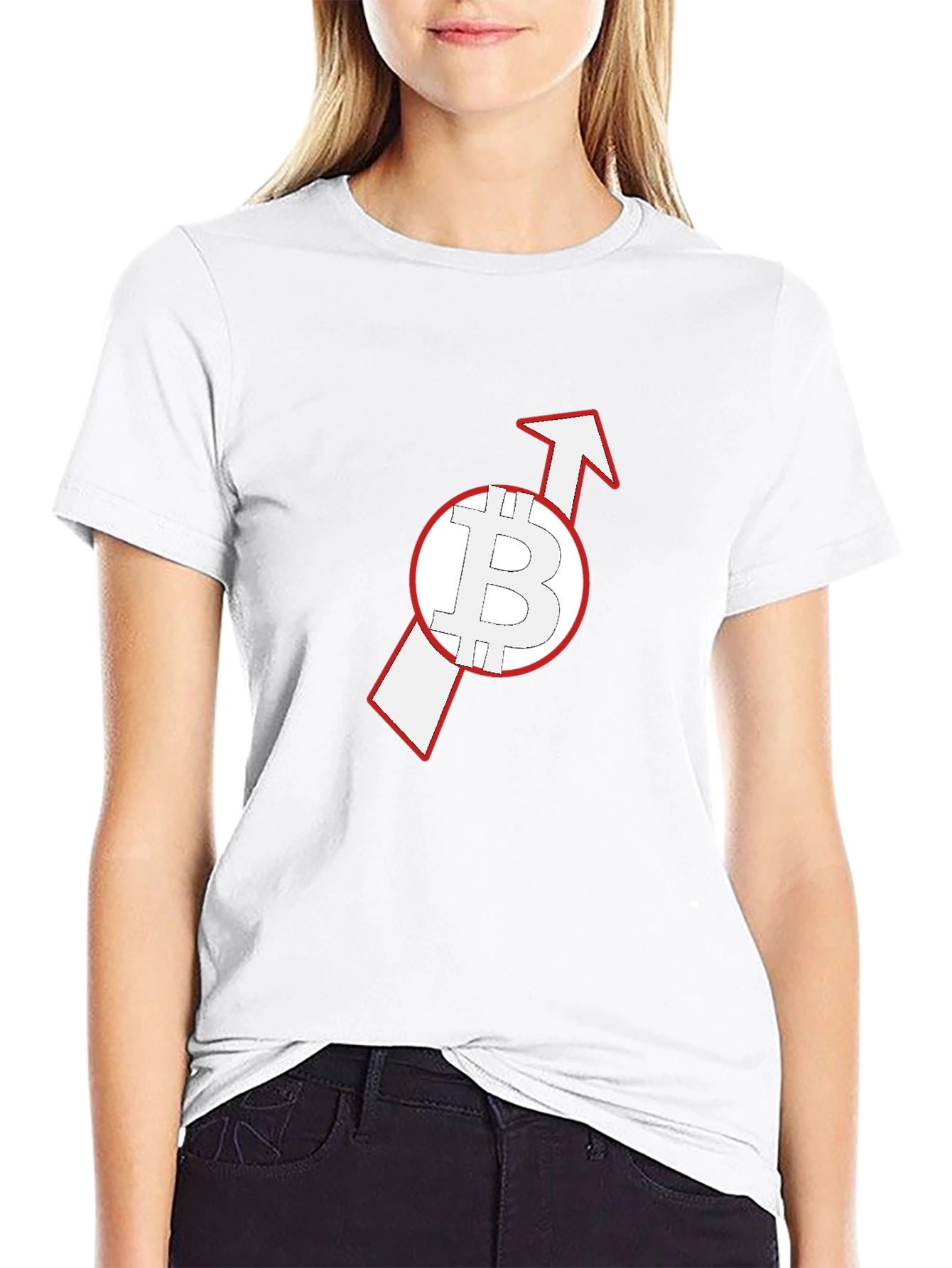Bitcoin Upward Arrow Black T-Shirt
