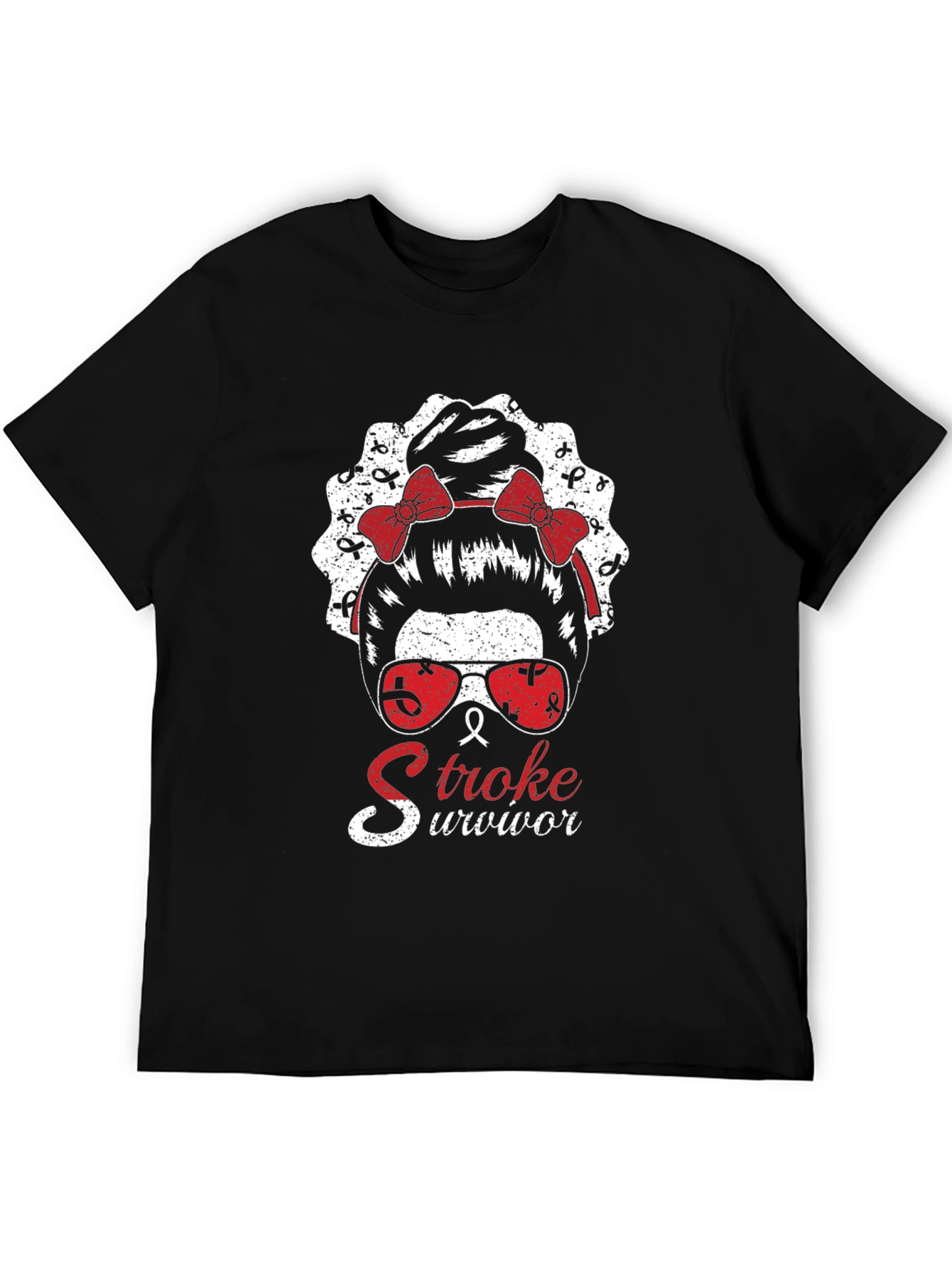 Stroke Survivor Messy Bun T-Shirt