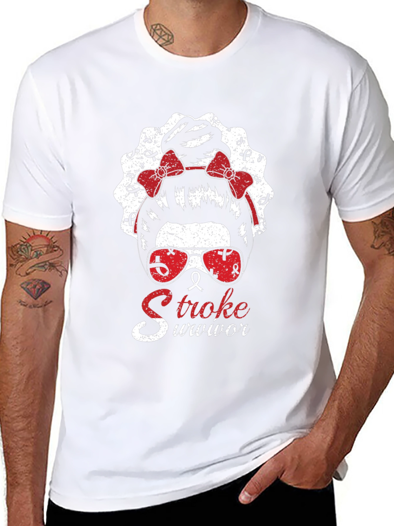 Stroke Survivor Messy Bun T-Shirt