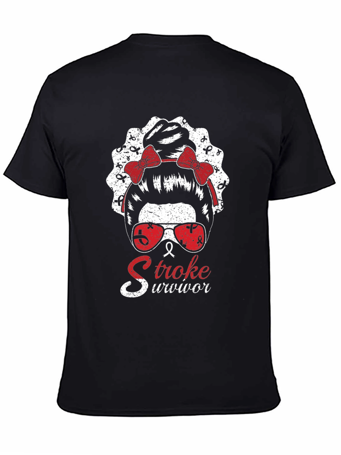 Stroke Survivor Messy Bun T-Shirt