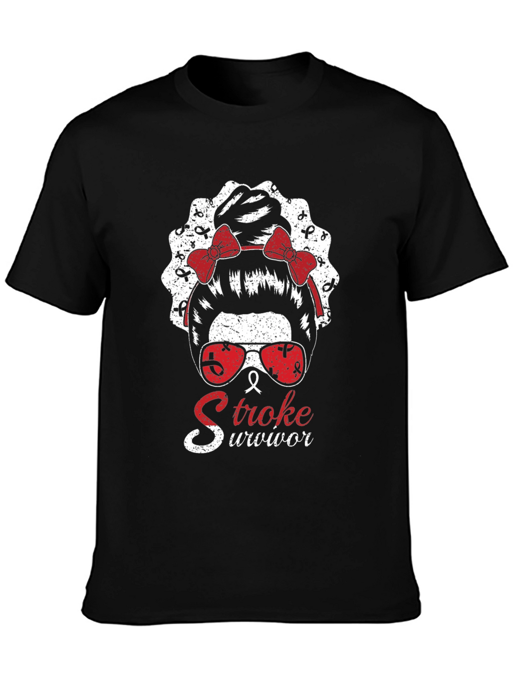 Stroke Survivor Messy Bun T-Shirt