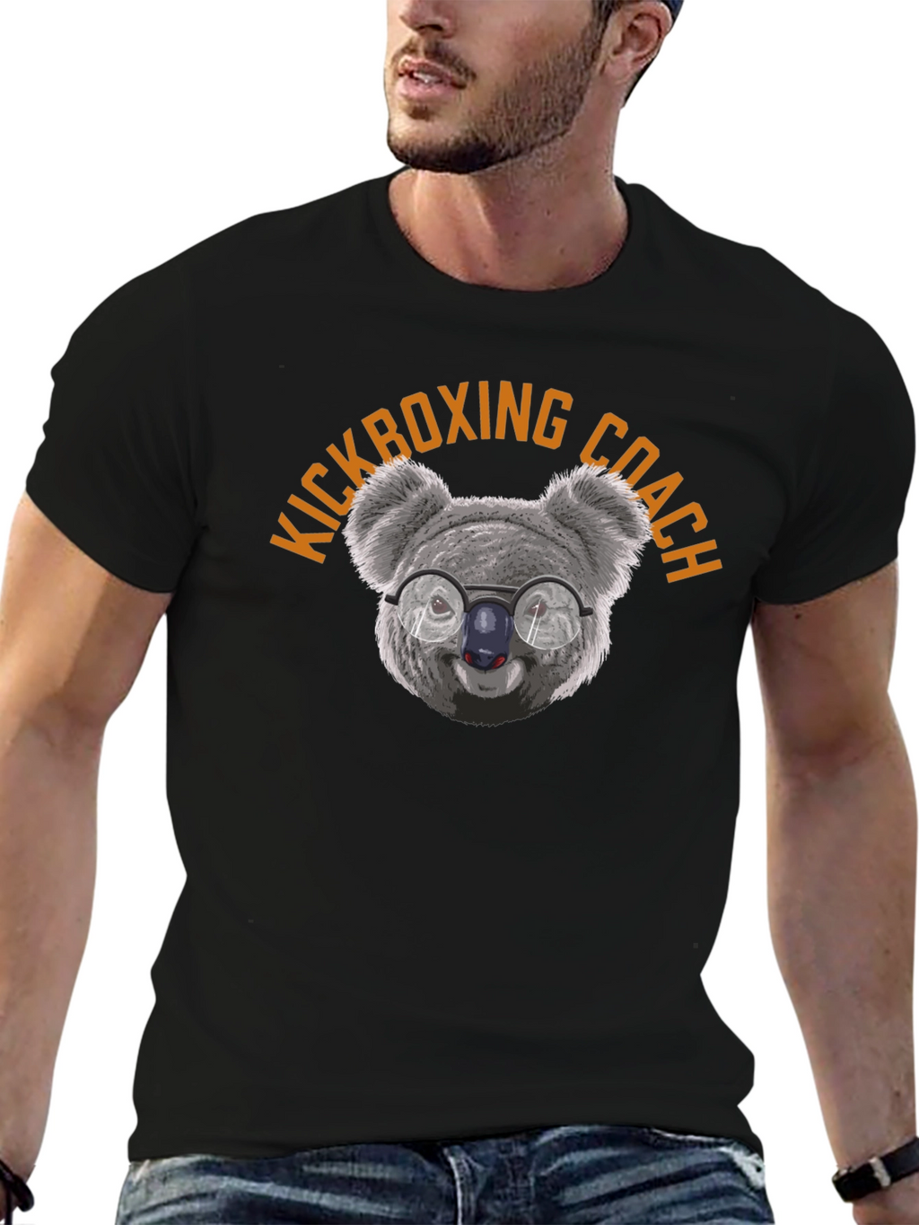 Koala Kickboxing Coach T-Shirt - Black