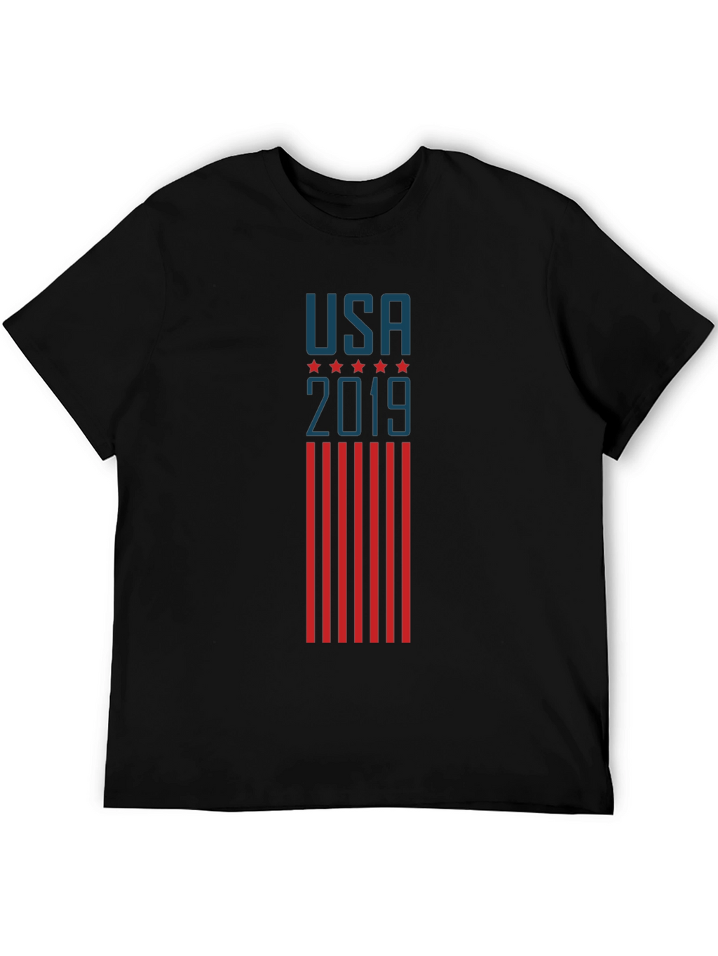 USA 2019 Patriotic Graphic Tee - Black