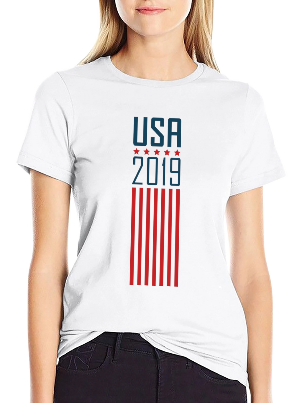 USA 2019 Patriotic Graphic Tee - Black