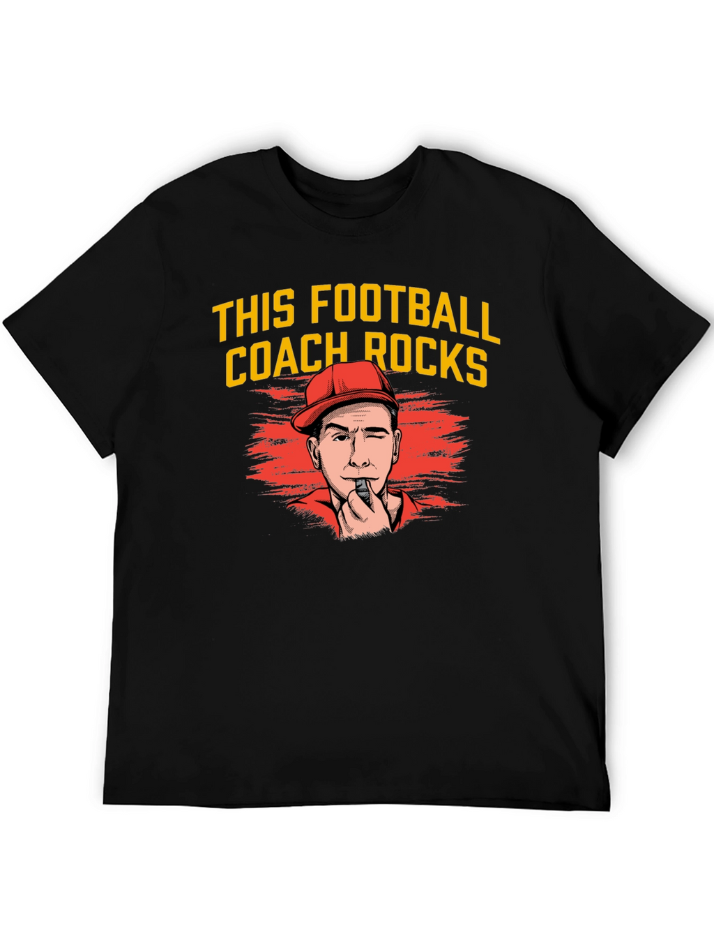 Funny Football Coach T-Shirt - This Coach Rocks