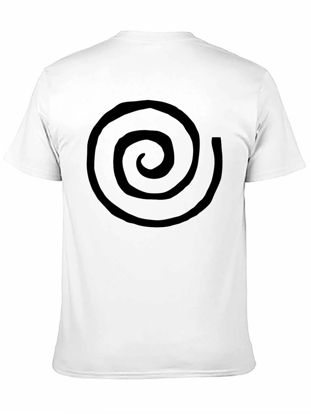 Black Spiral Graphic Tee - Casual Cotton T-Shirt