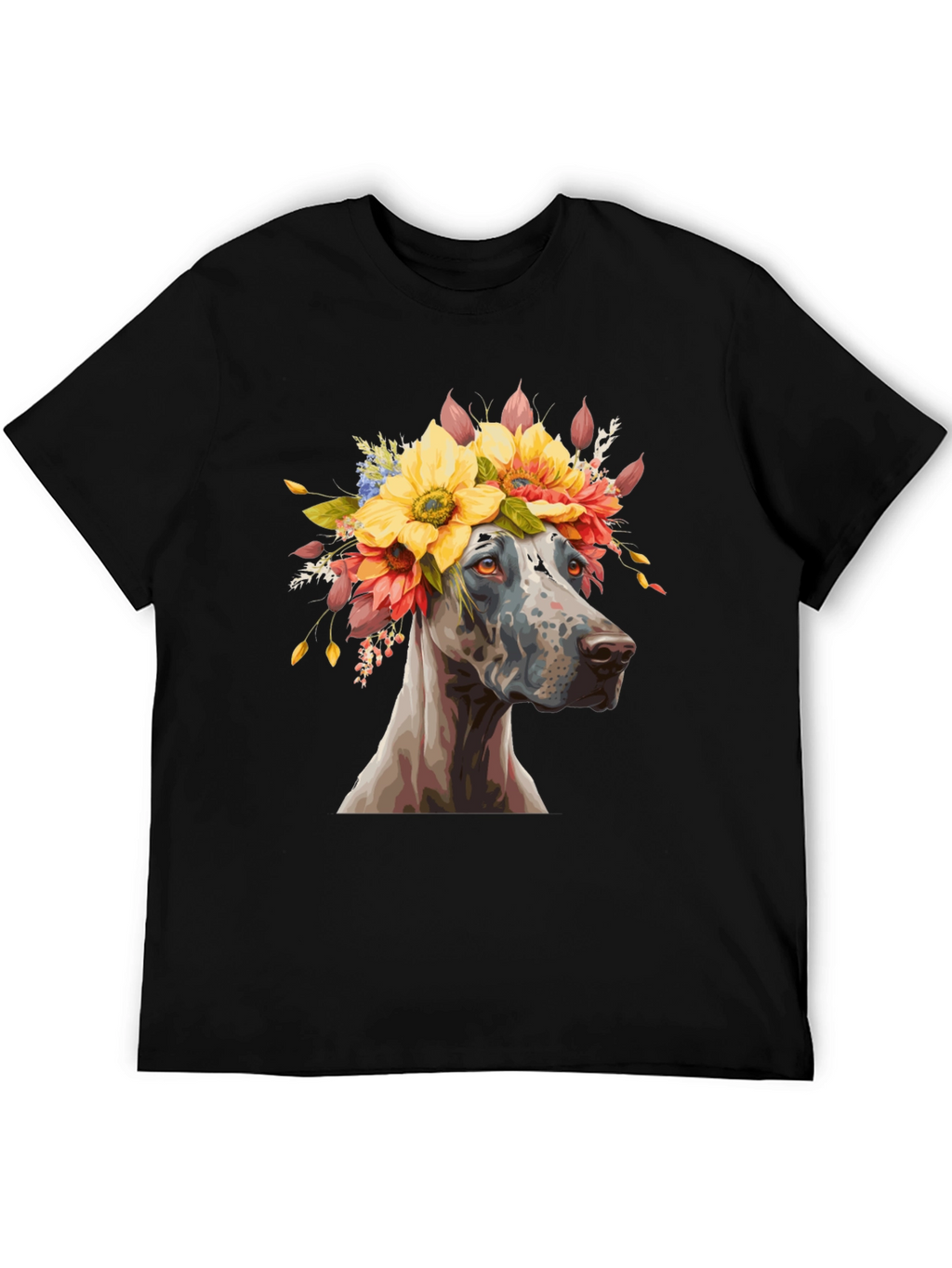 Dog with Flower Crown T-Shirt