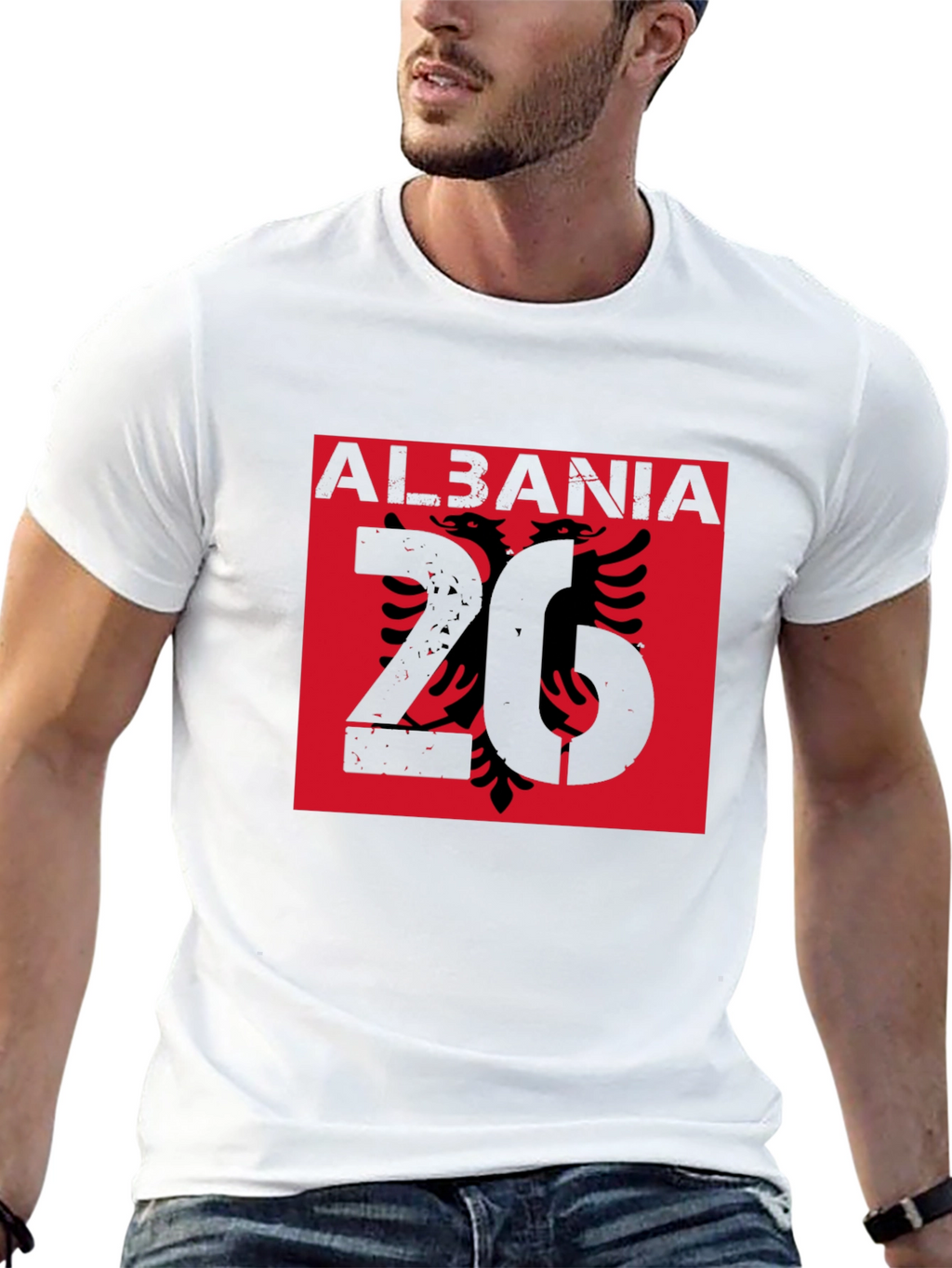 Albania Eagle Graphic Tee - Black