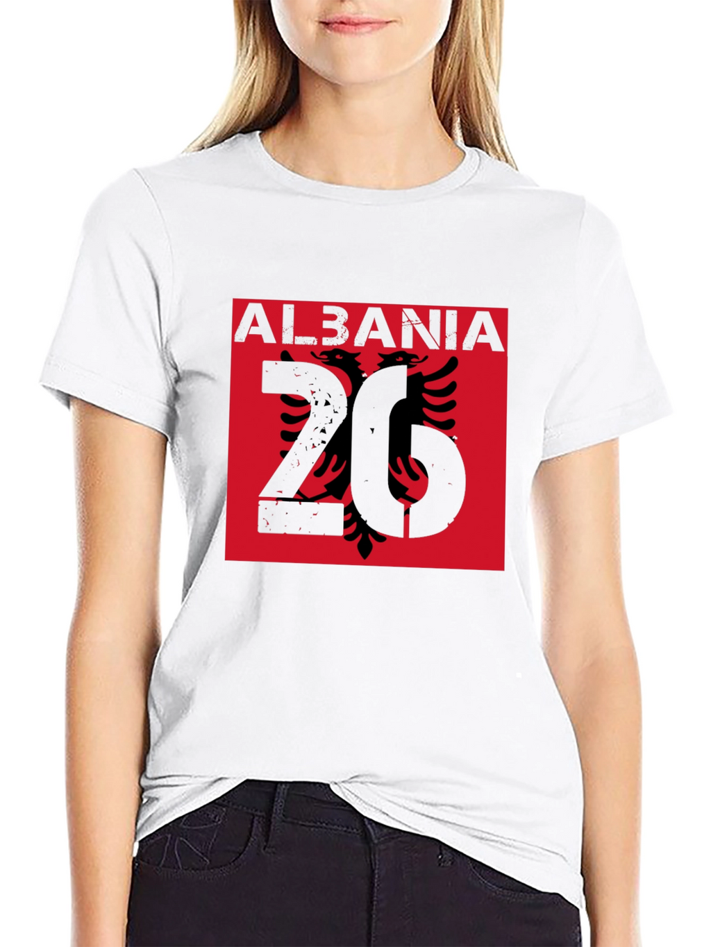 Albania Eagle Graphic Tee - Black