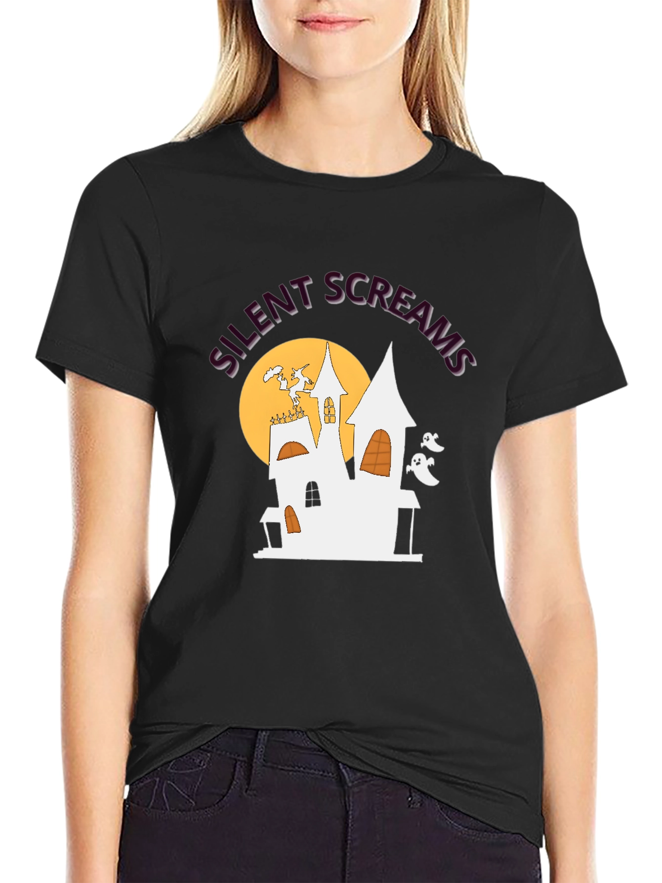 Silent Screams Haunted House T-Shirt - Halloween