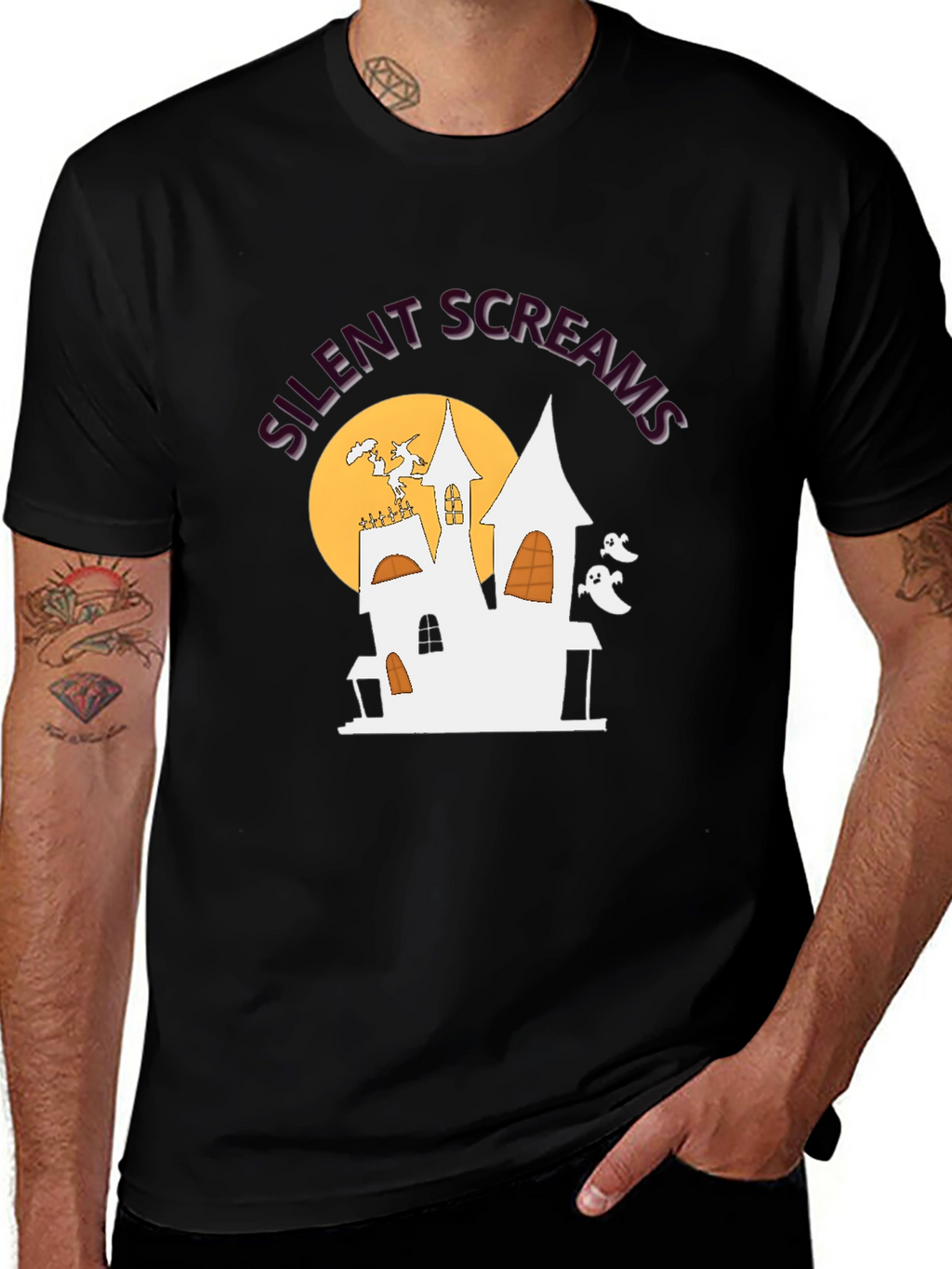 Silent Screams Haunted House T-Shirt - Halloween