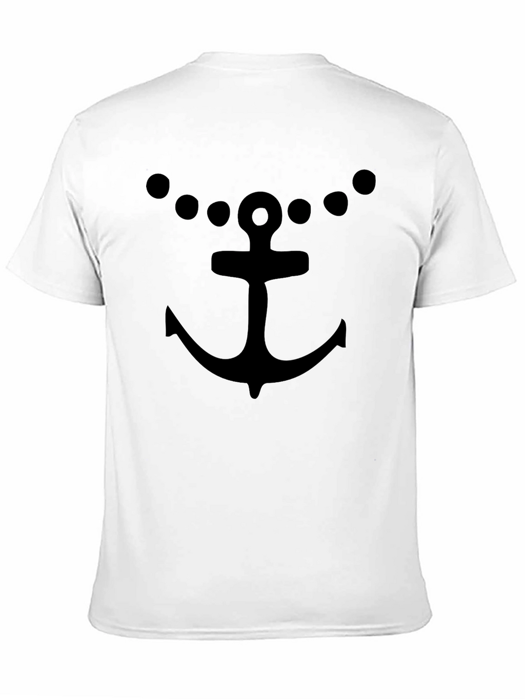 Anchor & Dots Black T-Shirt - Nautical Style