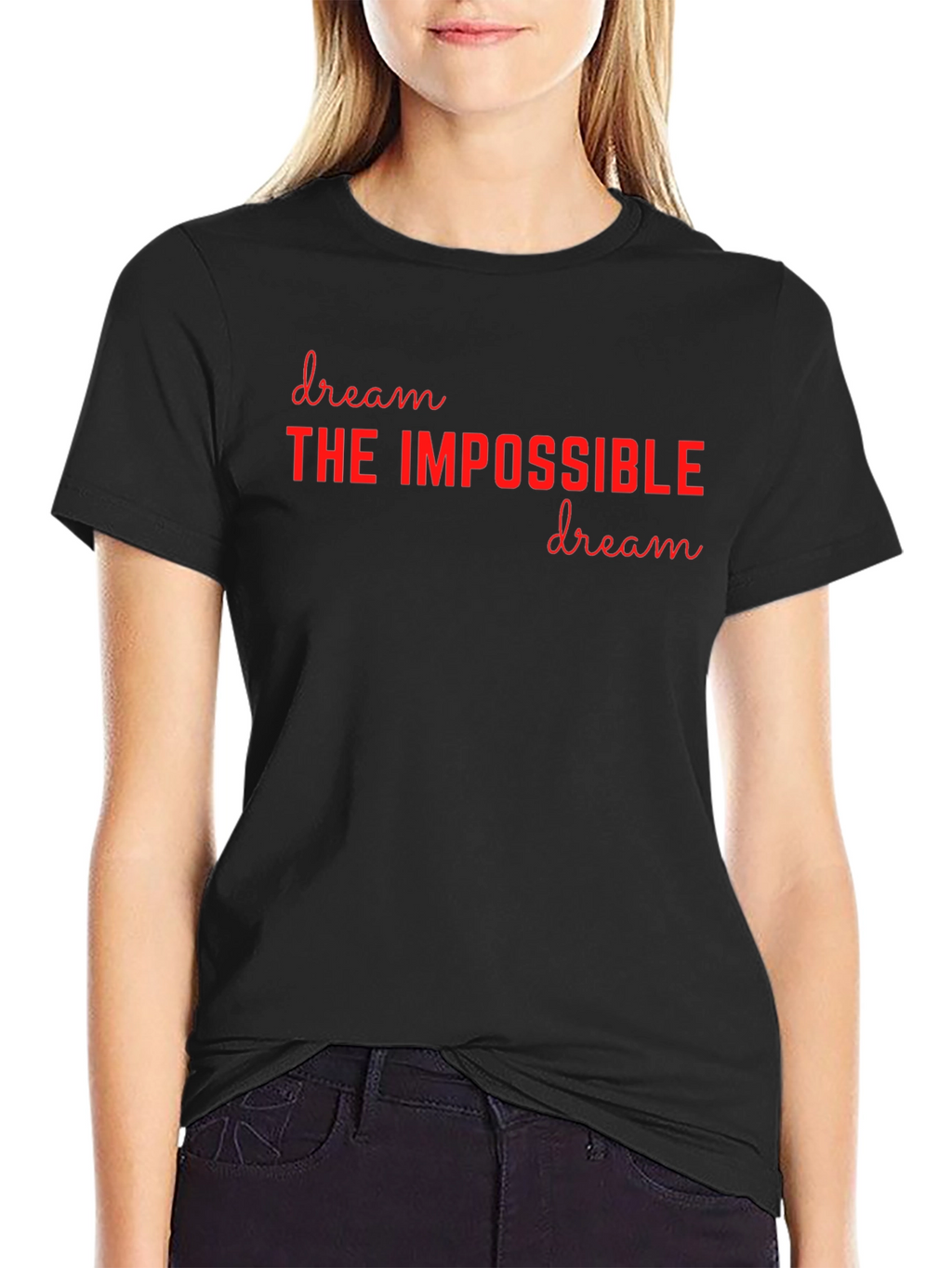 Dream The Impossible Black Tee