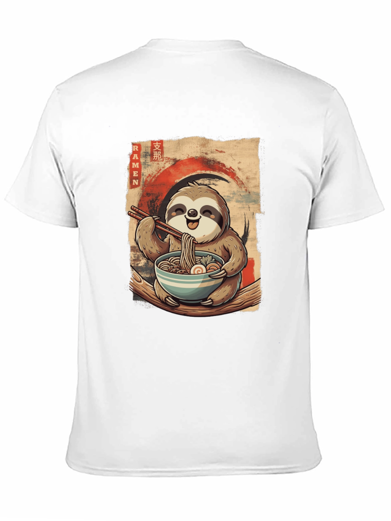 Sloth Ramen T-Shirt - Cute Anime Style