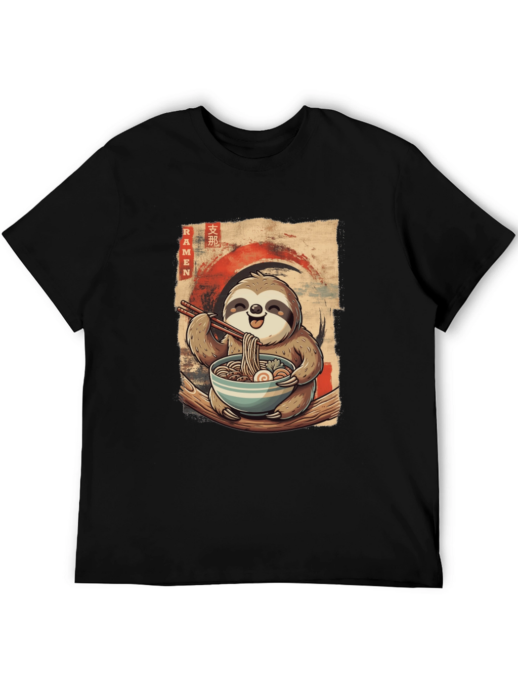 Sloth Ramen T-Shirt - Cute Anime Style