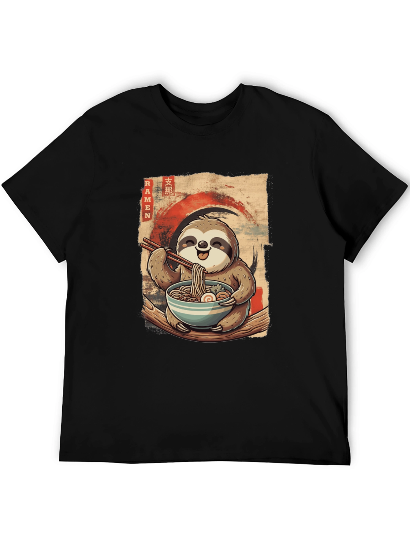 Sloth Ramen T-Shirt - Cute Anime Style