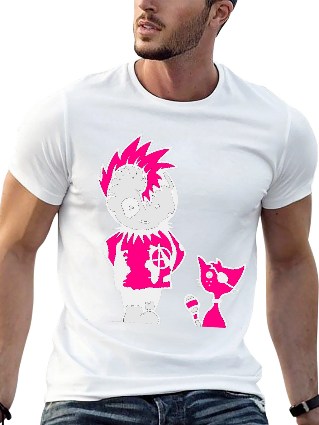 Punk Cartoon Graphic Tee