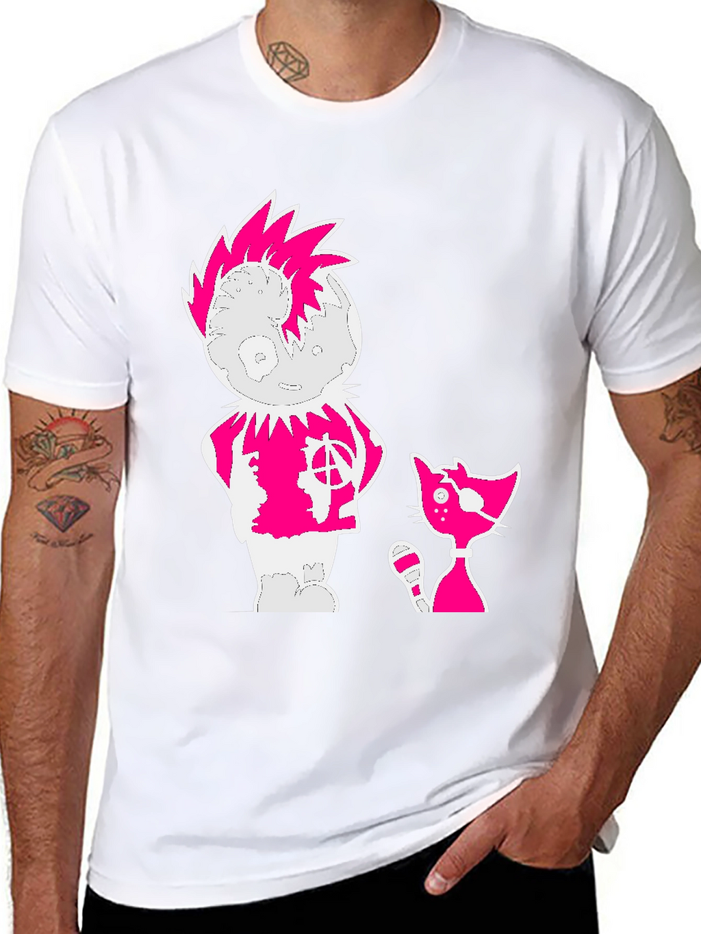 Punk Cartoon Graphic Tee