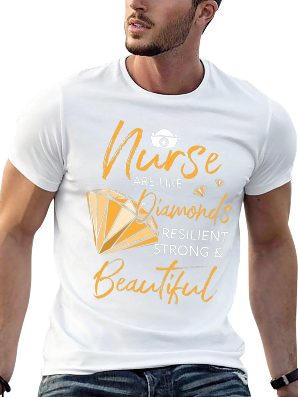 Nurse Diamond T-Shirt - Resilient Strong & Beautiful