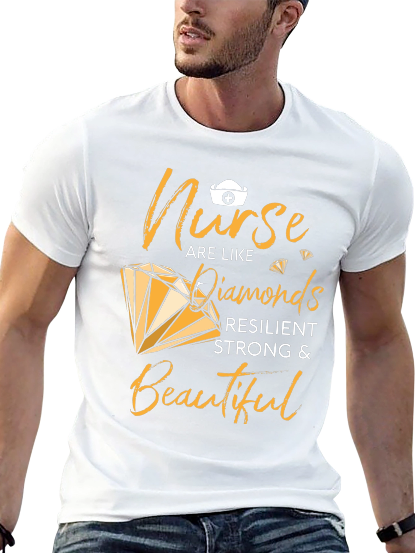 Nurse Diamond T-Shirt - Resilient Strong & Beautiful