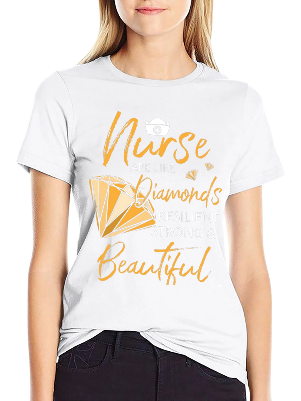Nurse Diamond T-Shirt - Resilient Strong & Beautiful
