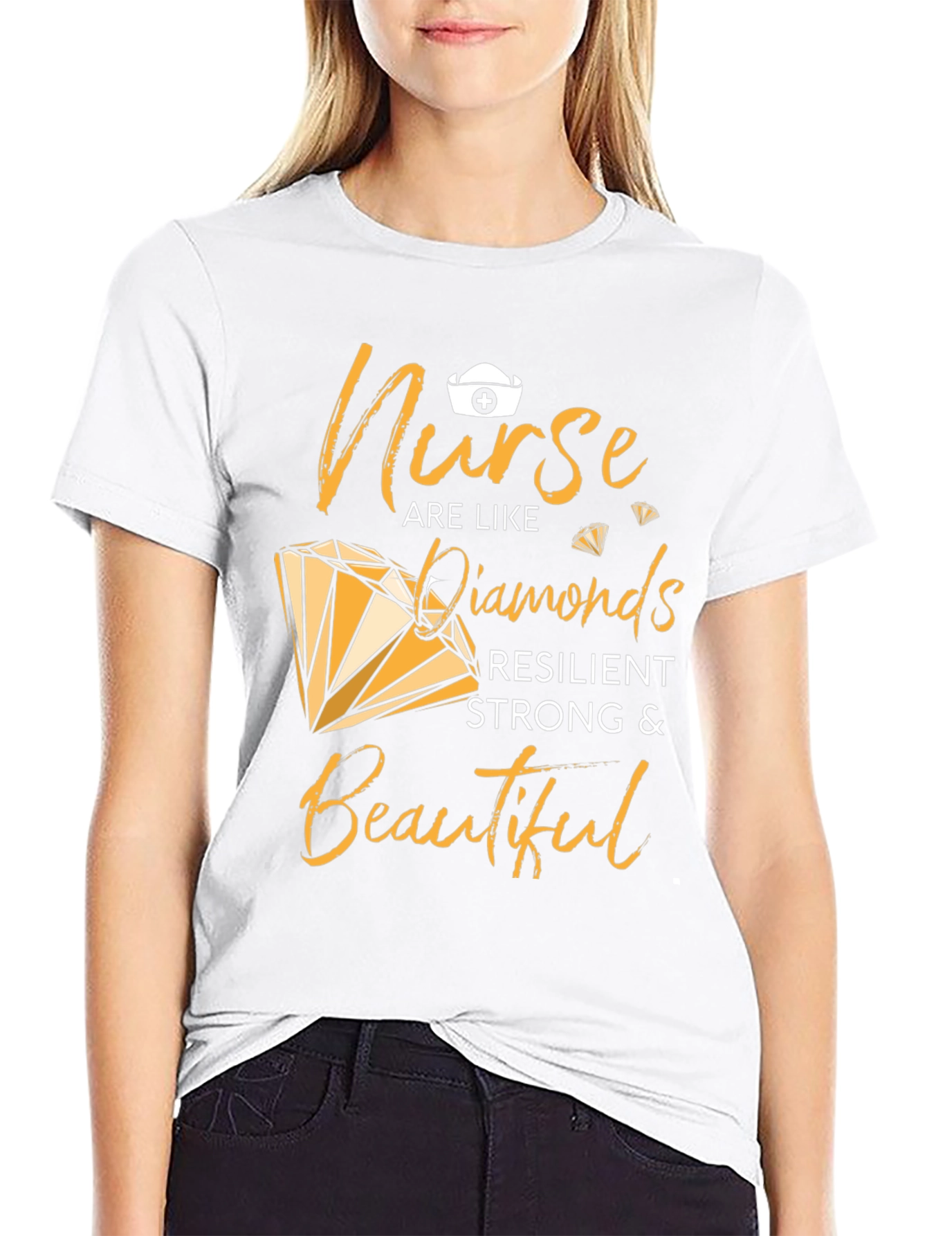 Nurse Diamond T-Shirt - Resilient Strong & Beautiful