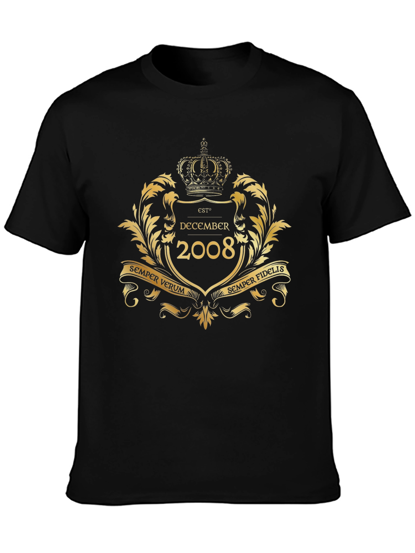 Est. December 2008 Black T-Shirt