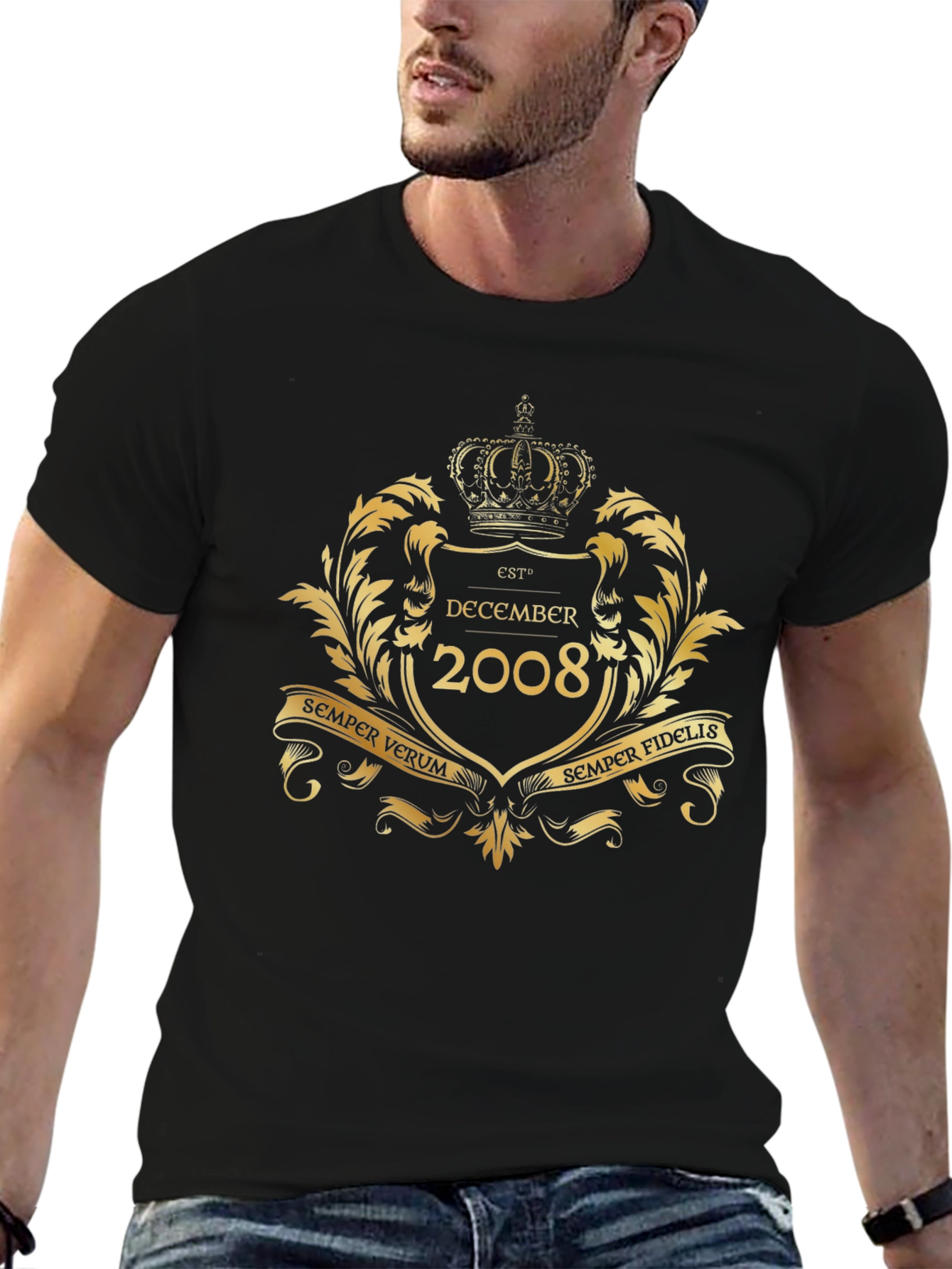 Est. December 2008 Black T-Shirt