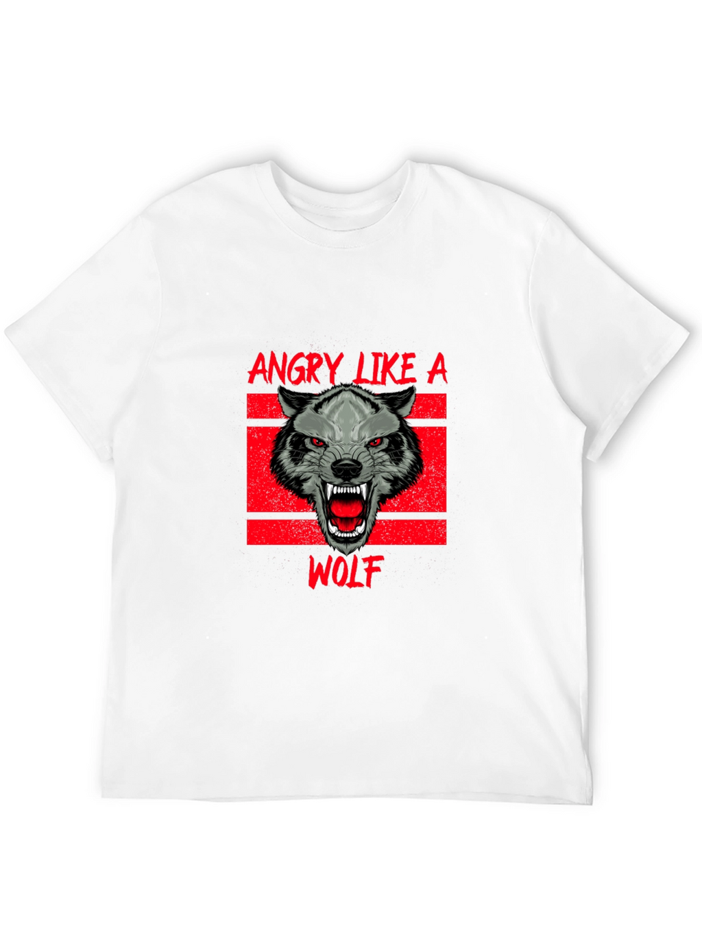 Angry Like a Wolf Black T-Shirt