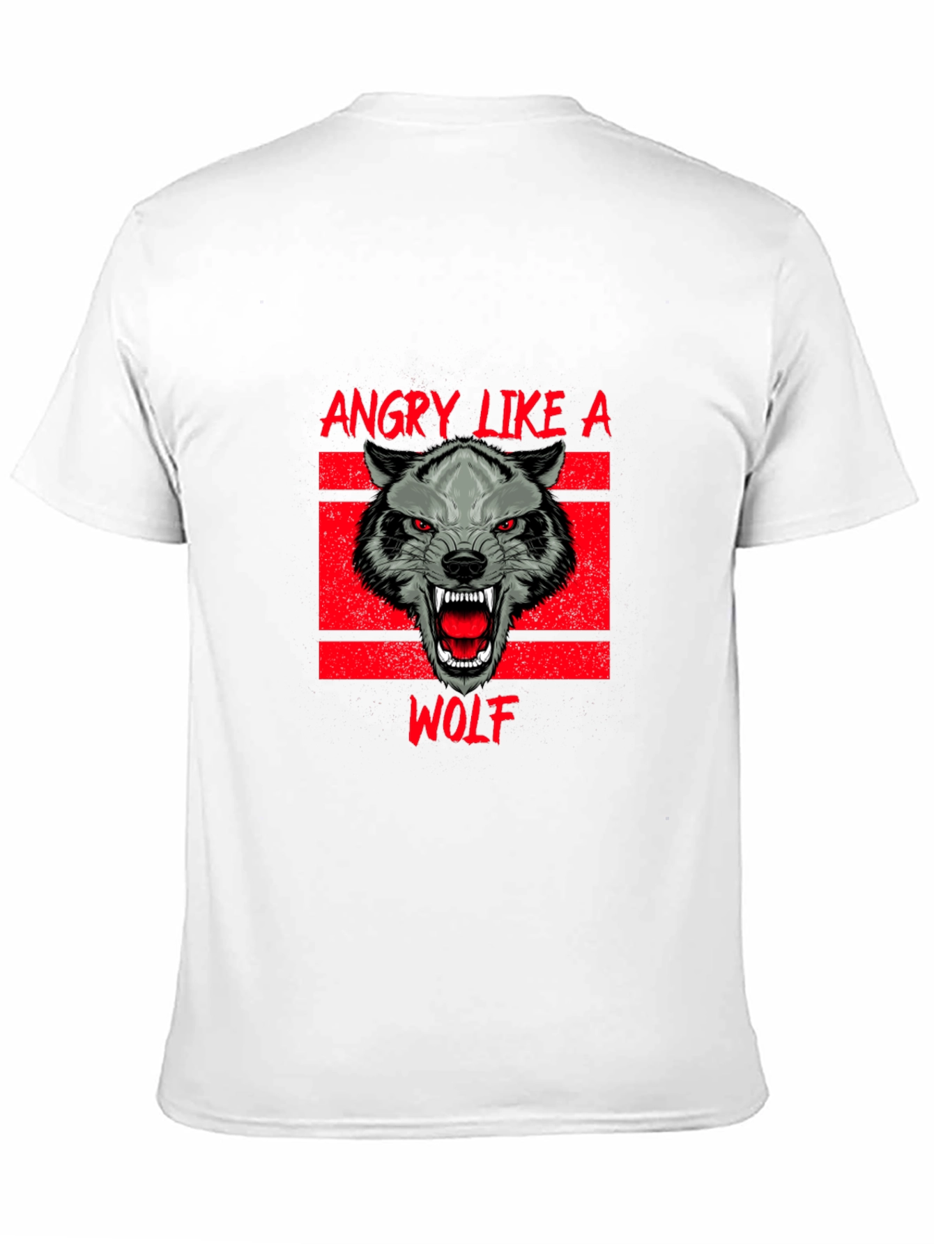 Angry Like a Wolf Black T-Shirt