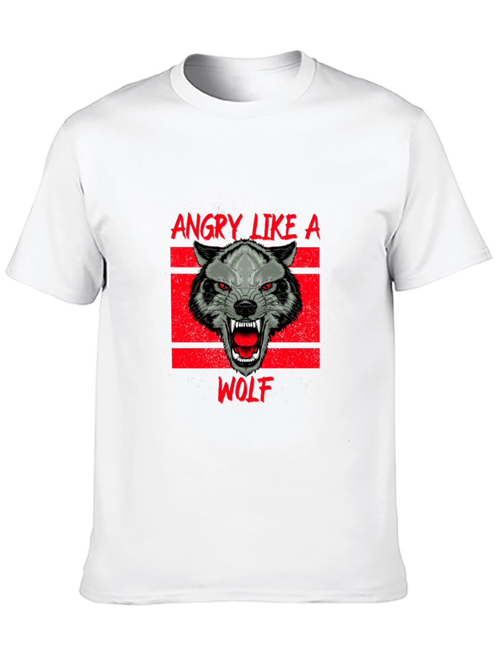 Angry Like a Wolf Black T-Shirt