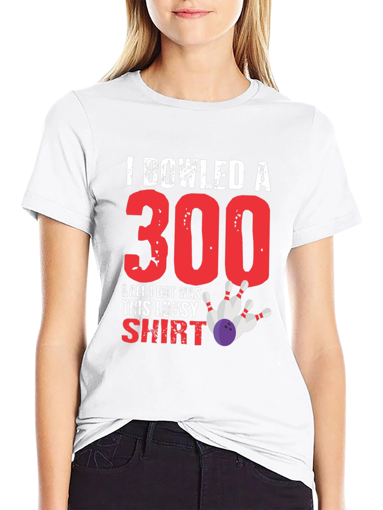 I Bowled A 300 T-Shirt Funny Bowling Tee