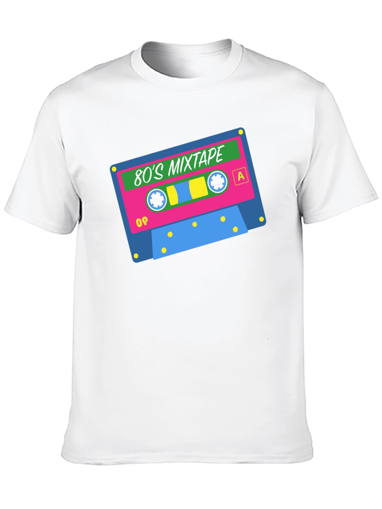 Retro 80s Mixtape Graphic T-Shirt - Black