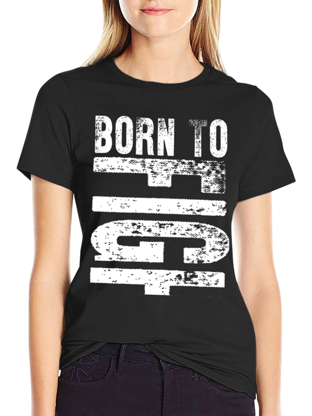 Born To Fight Graphic T-Shirt - Black
