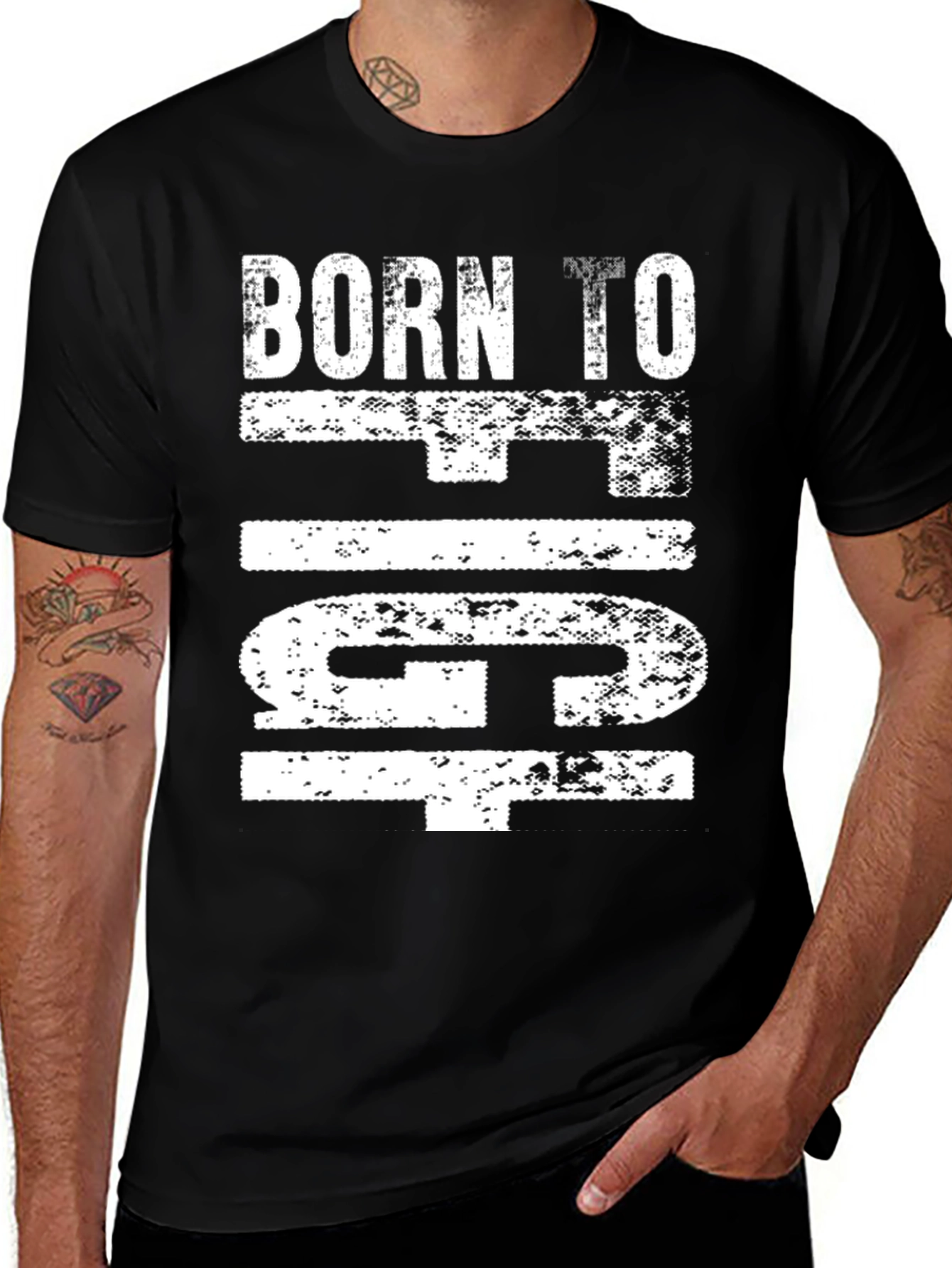 Born To Fight Graphic T-Shirt - Black