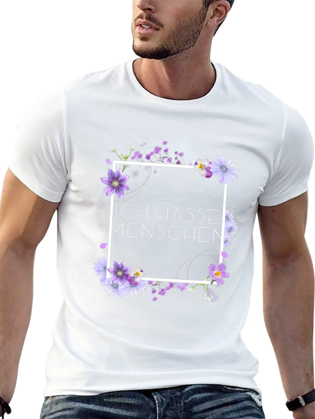 Ich Hasse Menschen Floral T-Shirt