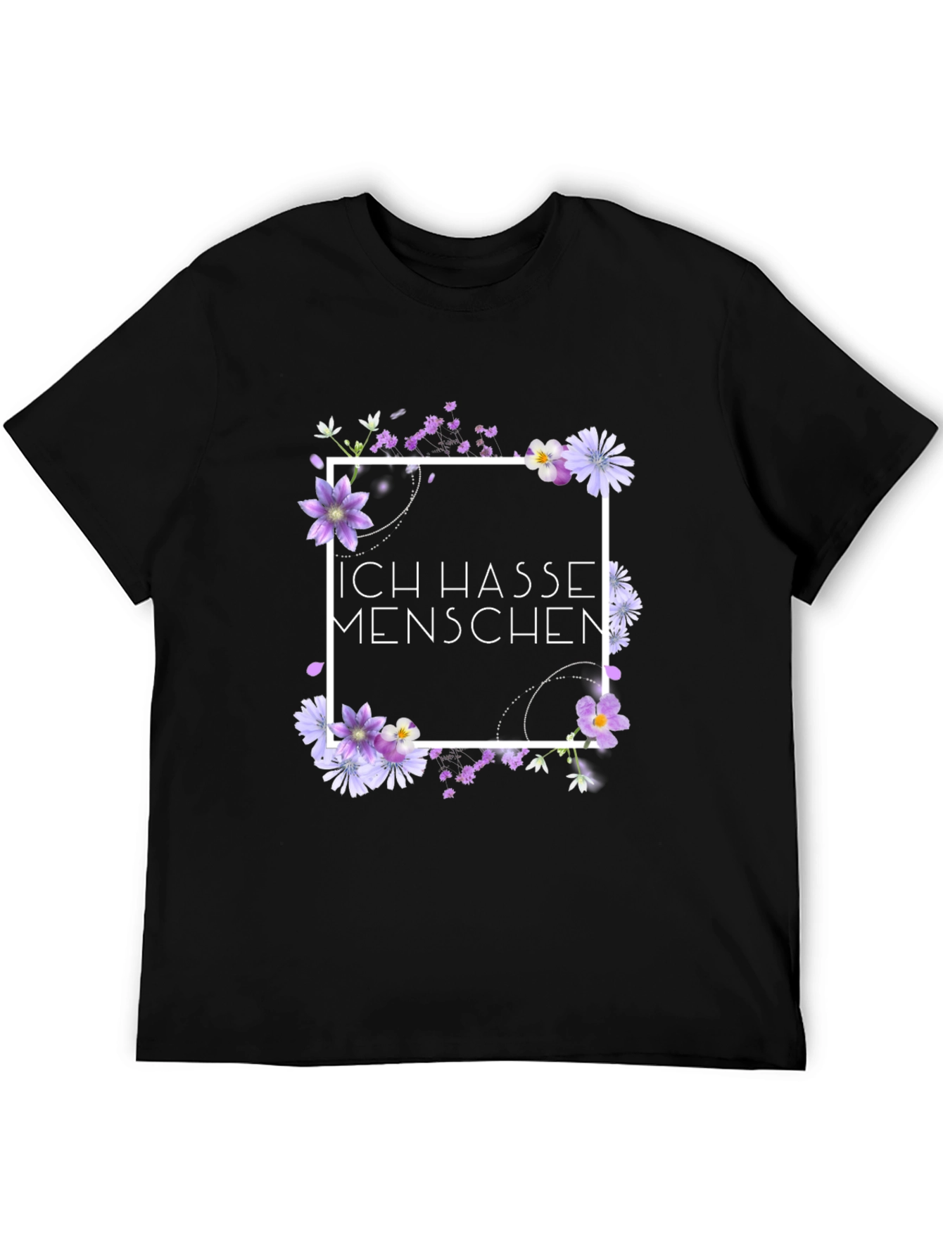 Ich Hasse Menschen Floral T-Shirt